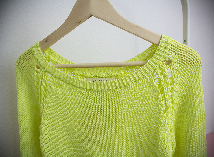 Kleidermaedchen-Zara-Haul-Sweater-Neon-gelb-trend-spring-summer-2013-pullover-zaraknit