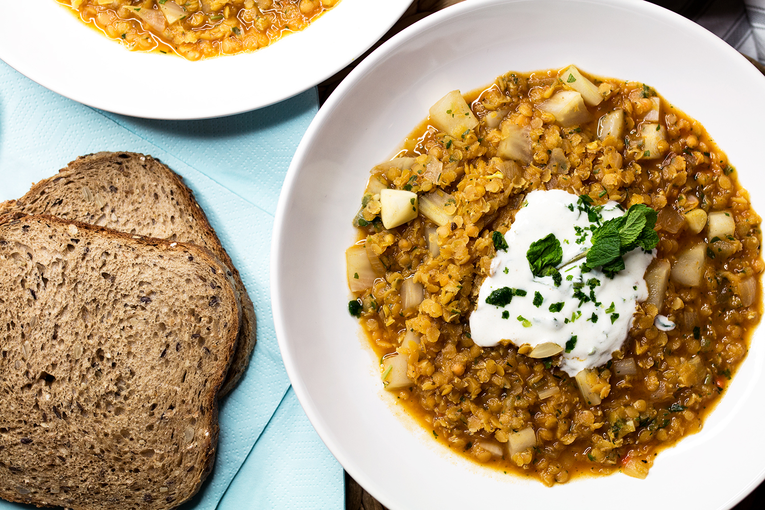 Rote Linsensuppe mit Minzjoghurt | Kleidermädchen: Mode, Beauty ...