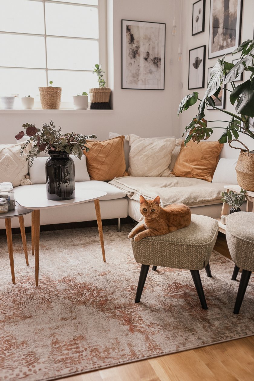 Auf dem Interior- und Lifestyleblog zeige ich ein Wohnzimmer Update. Ich zeige euch meinen neuen Vintage-Teppich von Outlet-Teppiche.de und verrate, wie ich den passenden Teppich für meine Wohnung gefunden habe. www.kleidermaedchen.de #Wohnzimmer #gemuetlichwohnen #wohninspiration #interiorblog #lifestyleblog #outletteppiche #vintageteppich