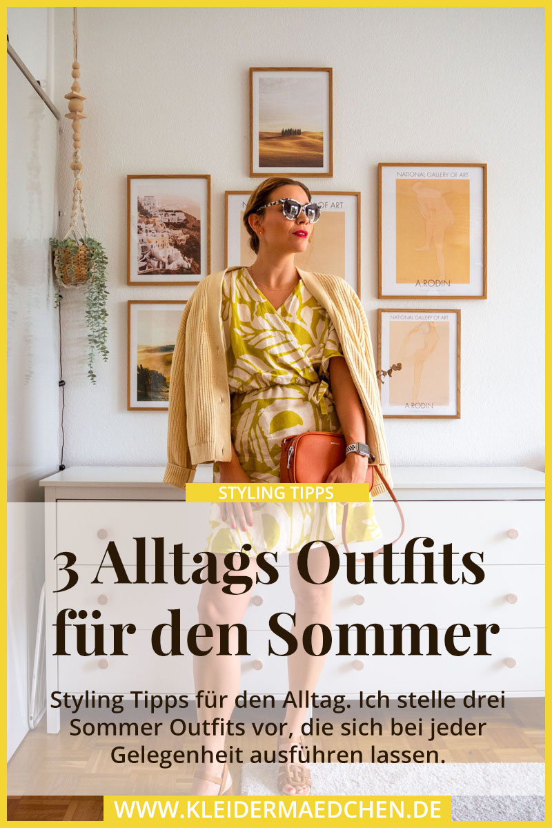 Drei Alltag Outfits für den Sommer mit Kleid und Hose. Ich zeige euch, was ich im Alltag trage und präsentiere euch #OOTD und #OOTN auf dem Modeblog. | www.kleidermaedchen.de