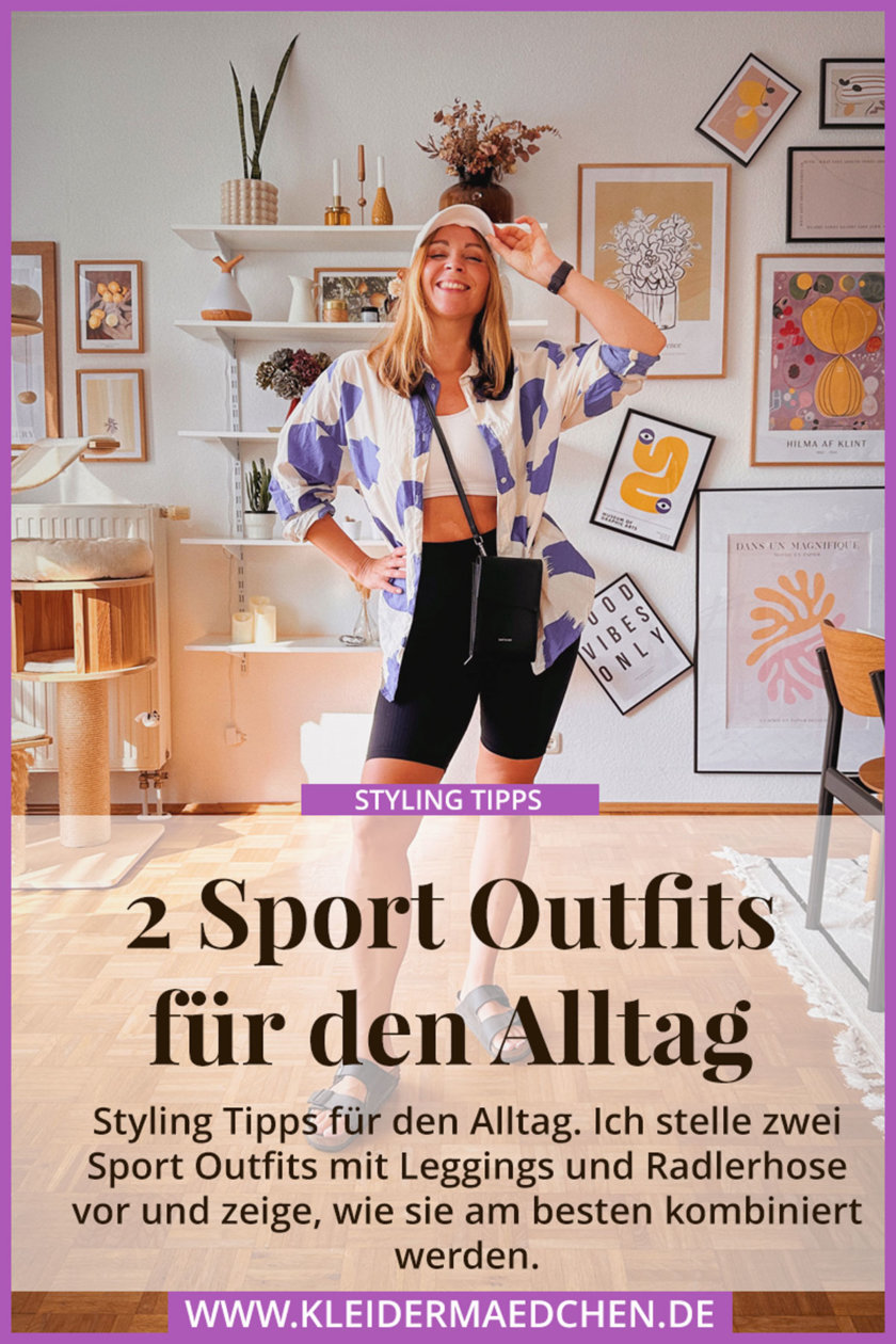 Casual Sport Outfits mit Leggings und Radlerhose zum Nachstylen für den Alltag findet ihr hier auf dem Modeblog.