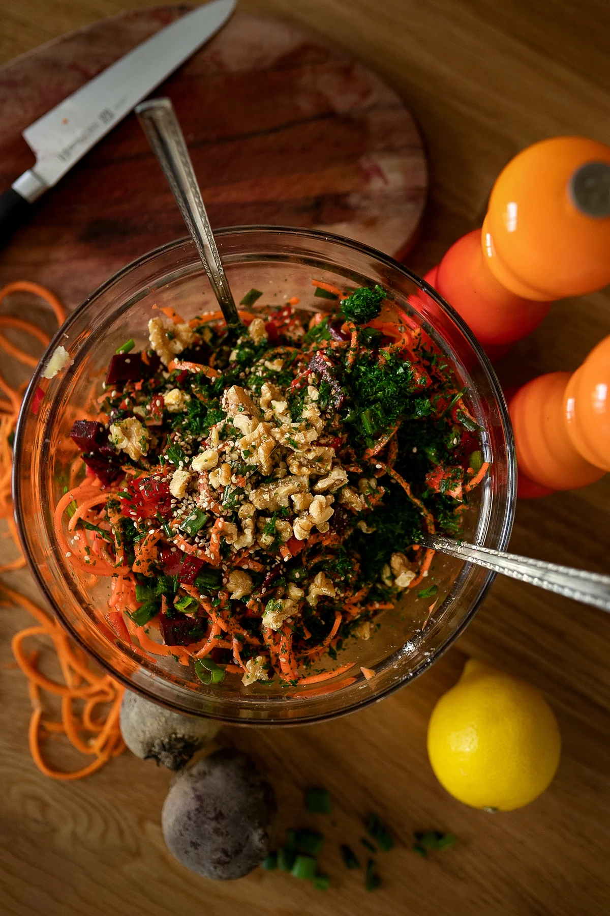 Rote-Beete-Wintersalat mit Walnüssen – veganes Rezept vom Foodblog Kleidermaedchen